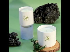 400 г, бесплатный образец, керамическая банка с белой металлической крышкой, ароматическая свеча 10*10 см