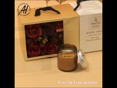 Набор свечей в бутылке из натурального воска эвкалипта с пробковой крышкой