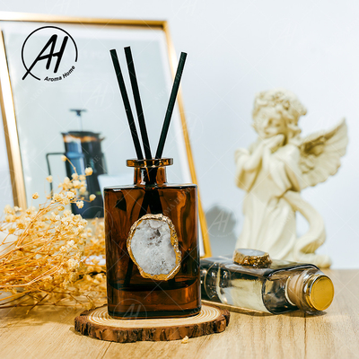 Отражетель 180ML Reed янтарным благоуханием Кристл стеклянной бутылки серого цвета бездымный для дома