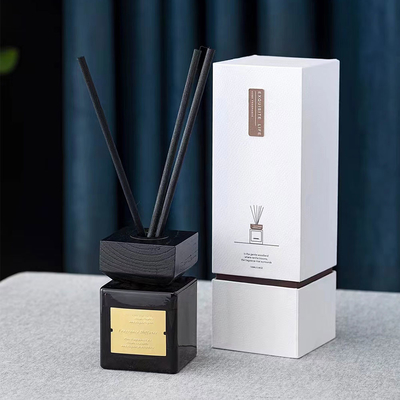 Отражетель 100ml Reed стеклянной бутылки роскошного масла благоуханием черный