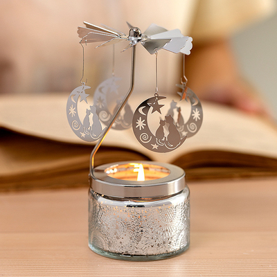 Ins Decor Relief Starry Sky Round Carousel Ароматические свечи с эфирным маслом соевого воска