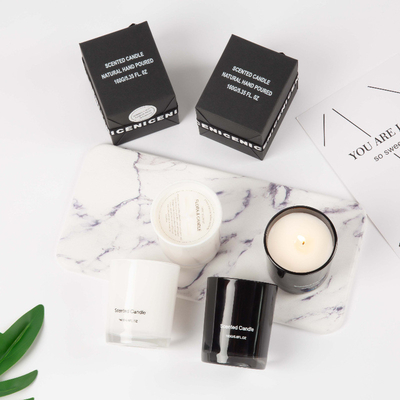 Ароматизированная стеклянная свеча класса люкс AROMA HOME Private Label Black White