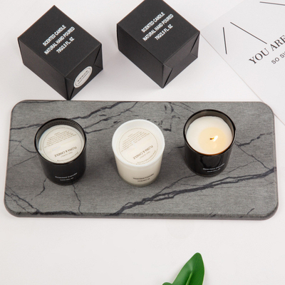 Ароматизированная стеклянная свеча класса люкс AROMA HOME Private Label Black White