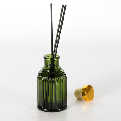 Метка частного назначения 100ml отражетеля Reed стеклянной бутылки благоуханием с крышкой металла золота