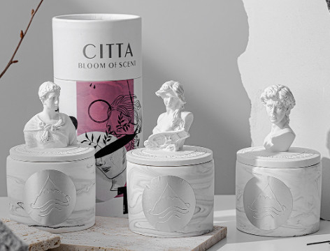 Скульптура гипса гипсолита Джордж Дэвид COS свечи благоуханием Handmade надушенная