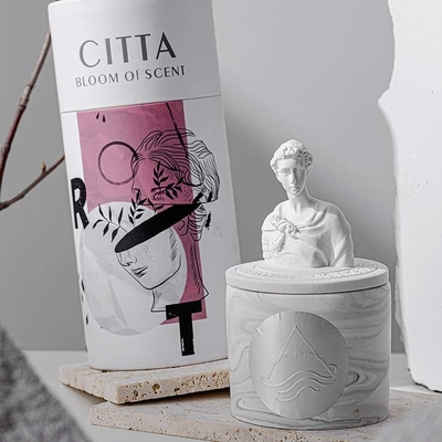 Скульптура гипса гипсолита Джордж Дэвид COS свечи благоуханием Handmade надушенная