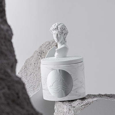 Скульптура гипса гипсолита Джордж Дэвид COS свечи благоуханием Handmade надушенная
