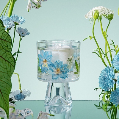 Velas излечивая бессмертной свечу чашки Кристл стекла цветка надушенную ароматерапией с сумкой
