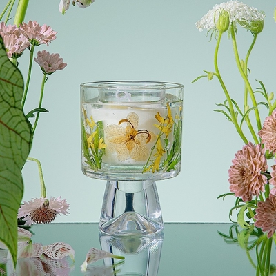 Velas излечивая бессмертной свечу чашки Кристл стекла цветка надушенную ароматерапией с сумкой