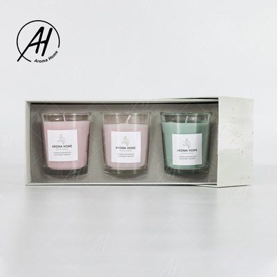 Свечи нюха воска сои опарника партии ароматерапии набор 5.5OZ 3PCS подарка мини домашней стеклянной красочный
