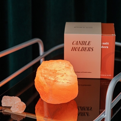 Лампа утеса Кристл ароматерапии каменная установила держатель для свечи 4 Tealight для свадьбы