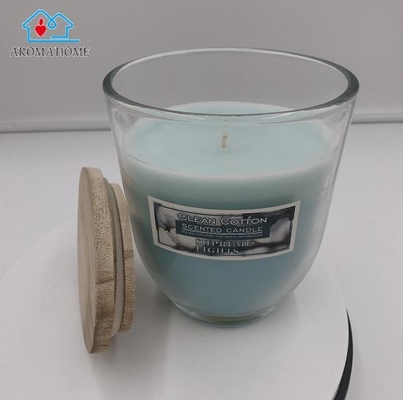 Голубые овальные стеклянные большие на открытом воздухе свечи Citronella для ошибок