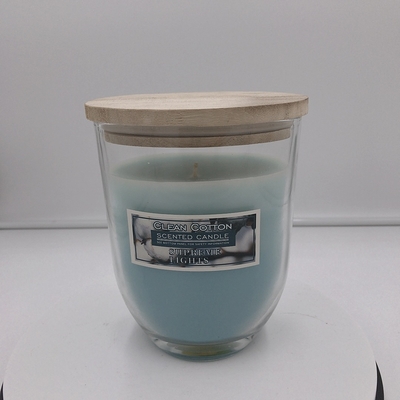 Голубые овальные стеклянные большие на открытом воздухе свечи Citronella для ошибок