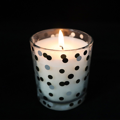 Естественные надушенные свечи Tealight сои в напечатанном ясном стеклянном абрикосе кокоса чашки