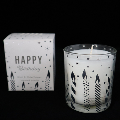 Естественные надушенные свечи Tealight сои в напечатанном ясном стеклянном абрикосе кокоса чашки