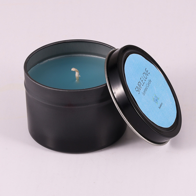 OEM 2 Oz повторно использовал штейновую черную свечу жестяной коробки для спальни