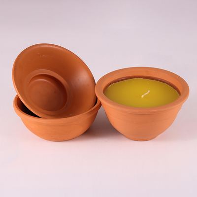 Крытые свечи сада Citronella глиняного горшка 7Oz для москитов