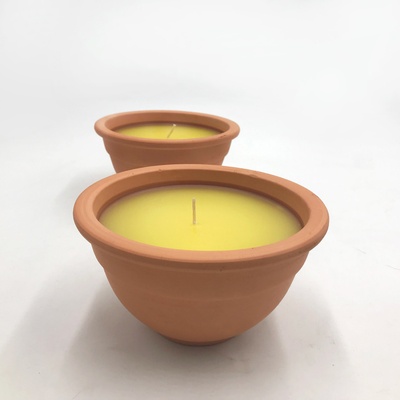Крытые свечи сада Citronella глиняного горшка 7Oz для москитов