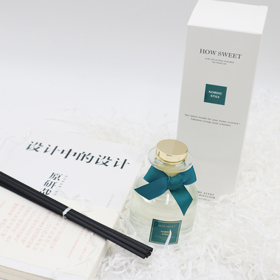 Подарок отражетеля 126ml Reed ароматности роскошный установил с зеленой лентой и изготовленным на заказ ярлыком