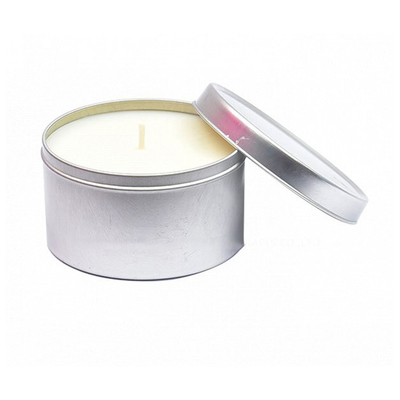 Свеча жестяной коробки сои золота надушенная мычкой в оптовом 5.5oz