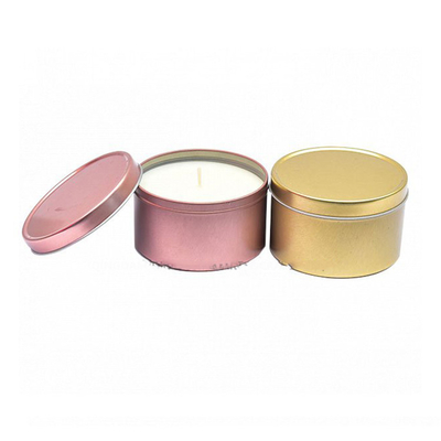 Свеча жестяной коробки сои золота надушенная мычкой в оптовом 5.5oz